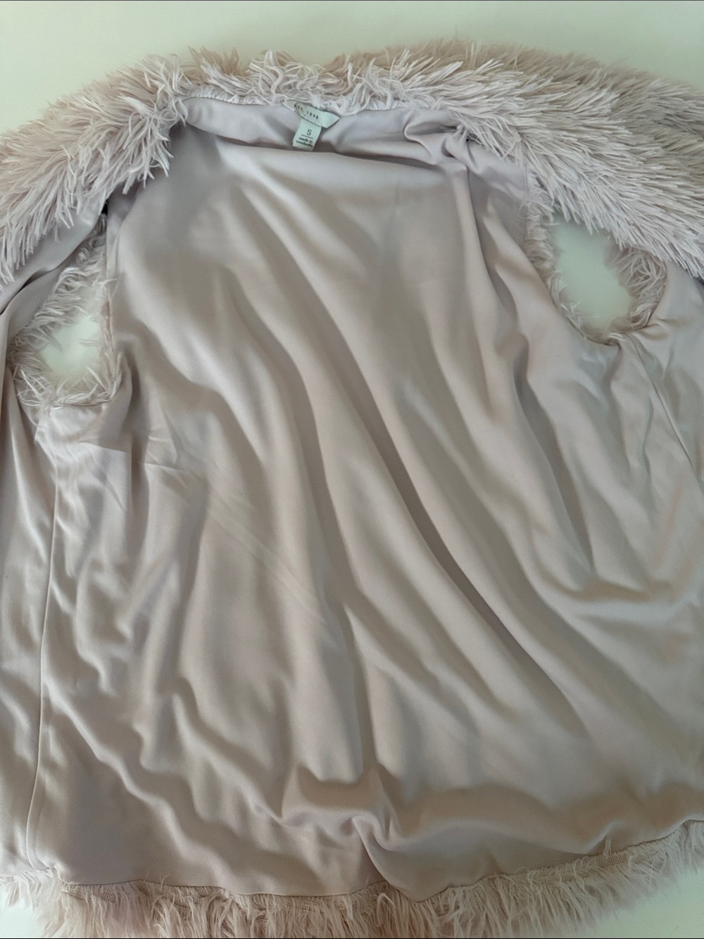 Plush Open-Front Faux Fur Vest in Blush - Picture 11 of 11